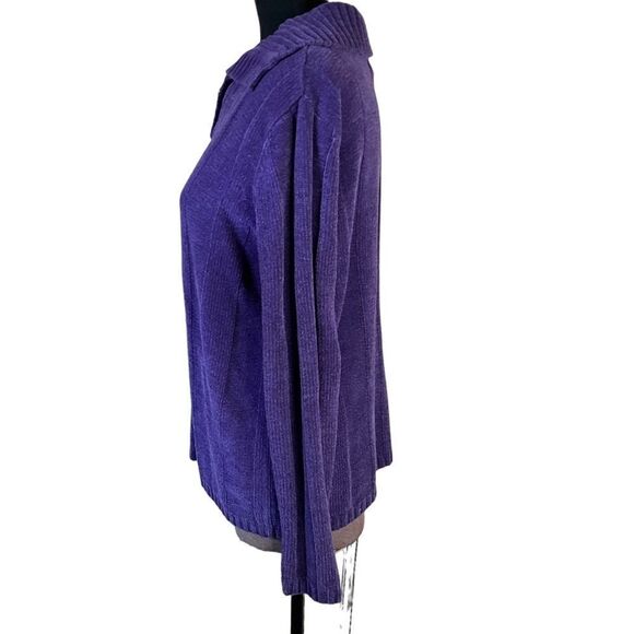 KAREN Scott Pullover Sweater Size S Purple Wide rib pattern - Picture 12 of 15